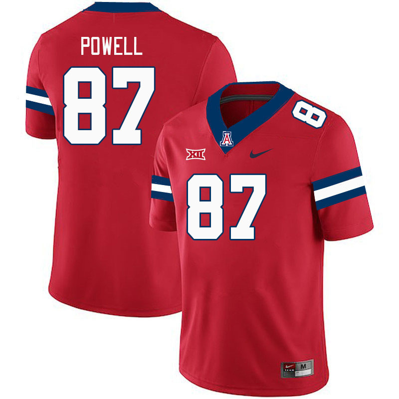 Arizona Wildcats #87 Tyler Powell Big 12 Conference College Football Jerseys Stitched Sale-Cardinal